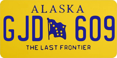 AK license plate GJD609
