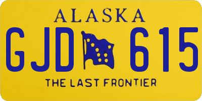 AK license plate GJD615