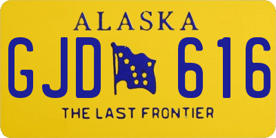 AK license plate GJD616