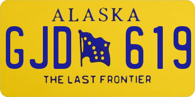 AK license plate GJD619