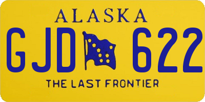 AK license plate GJD622