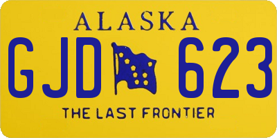 AK license plate GJD623