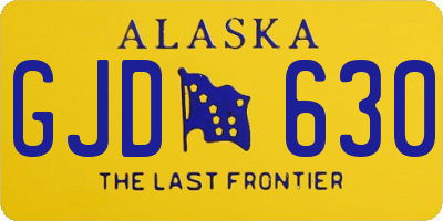 AK license plate GJD630