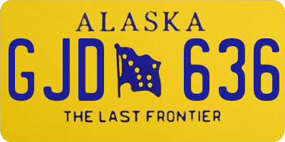 AK license plate GJD636