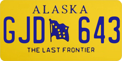 AK license plate GJD643