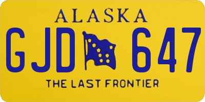 AK license plate GJD647