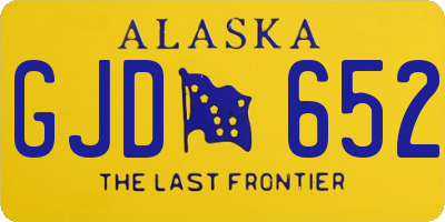 AK license plate GJD652