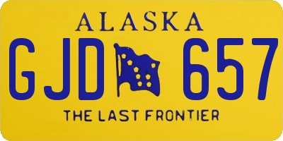 AK license plate GJD657