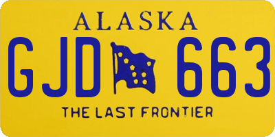 AK license plate GJD663