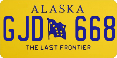 AK license plate GJD668