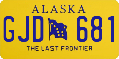 AK license plate GJD681