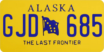 AK license plate GJD685