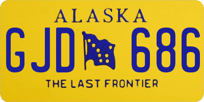 AK license plate GJD686