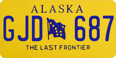 AK license plate GJD687