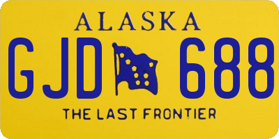 AK license plate GJD688