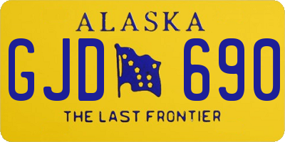 AK license plate GJD690
