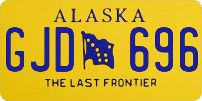 AK license plate GJD696