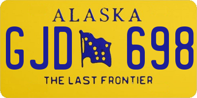 AK license plate GJD698