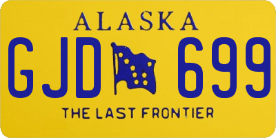 AK license plate GJD699