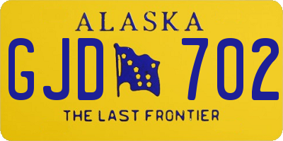 AK license plate GJD702