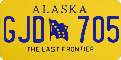 AK license plate GJD705