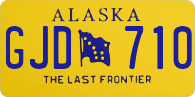AK license plate GJD710