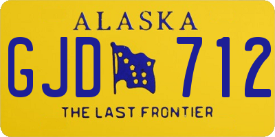 AK license plate GJD712