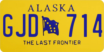 AK license plate GJD714