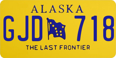 AK license plate GJD718