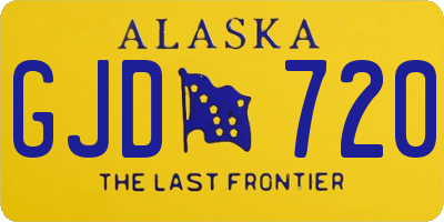 AK license plate GJD720