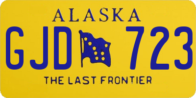 AK license plate GJD723