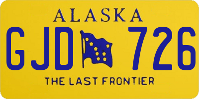 AK license plate GJD726