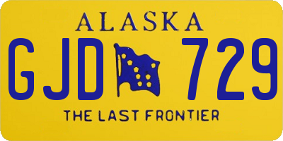 AK license plate GJD729