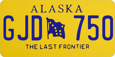 AK license plate GJD750