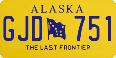 AK license plate GJD751