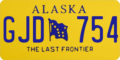 AK license plate GJD754