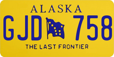 AK license plate GJD758