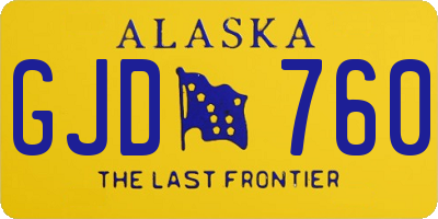 AK license plate GJD760