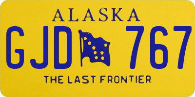 AK license plate GJD767