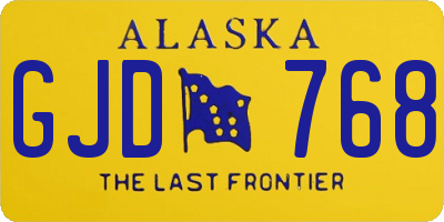 AK license plate GJD768