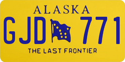 AK license plate GJD771