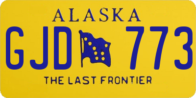AK license plate GJD773