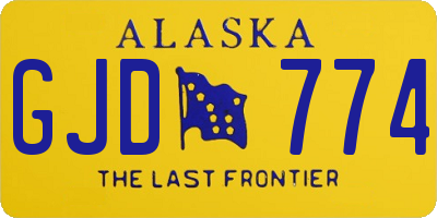 AK license plate GJD774