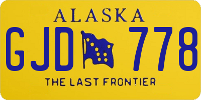 AK license plate GJD778