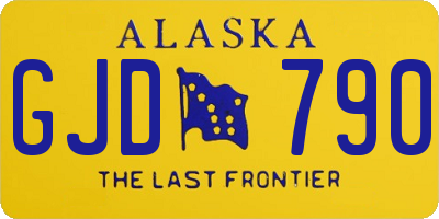 AK license plate GJD790