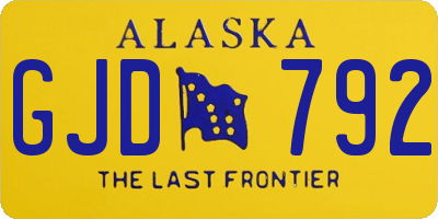 AK license plate GJD792