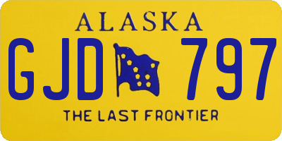 AK license plate GJD797