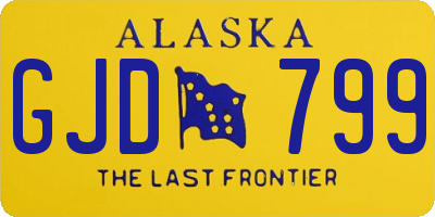 AK license plate GJD799