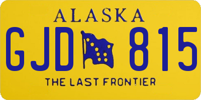 AK license plate GJD815
