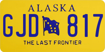 AK license plate GJD817